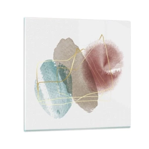 Schilderen op glas - Koralen van de ruimte - 70x70 cm