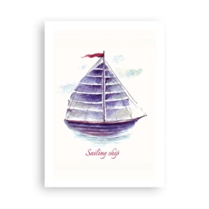 Poster - Volle zeilen en rustig water - 50x70 cm