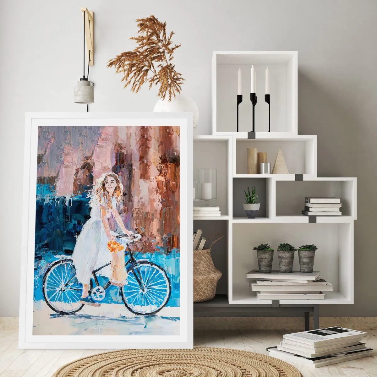 Poster in een witte lijst - Vreugde in de ochtend - 30x40 cm