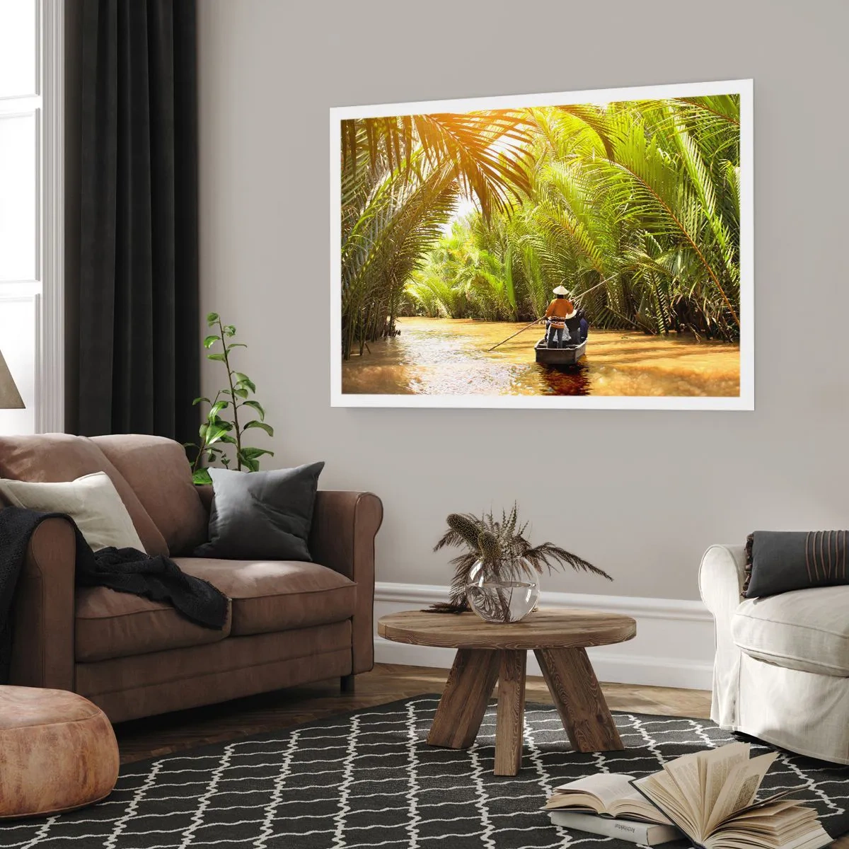 Poster - Een palmravijn langs - 70x50 cm