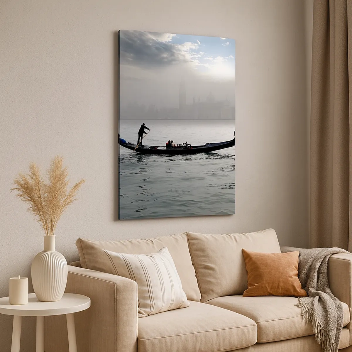 Schilderen op canvas - Een fantastische stad van water en mist - 50x70 cm