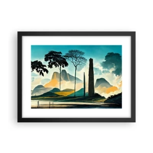 Poster in een zwarte lijst - Nog hoger en hoger - 40x30 cm