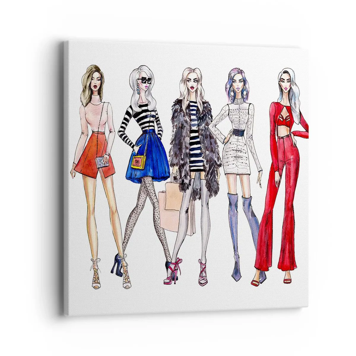 Schilderen op canvas - Elke week Fashion Week - 40x40 cm