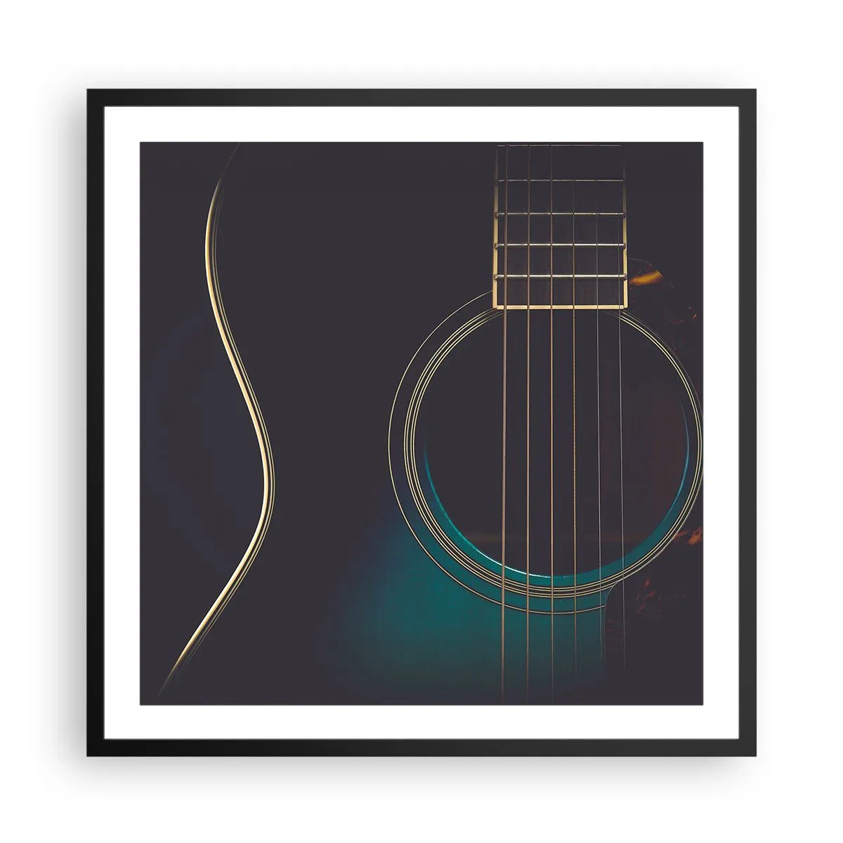 Poster in een zwarte lijst - Nog even voordat het klinkt - 60x60 cm