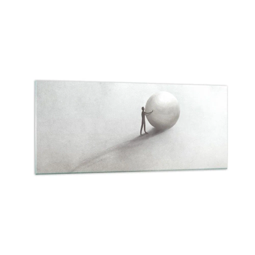 Schilderen op glas - Het spel van het leven - 120x50 cm