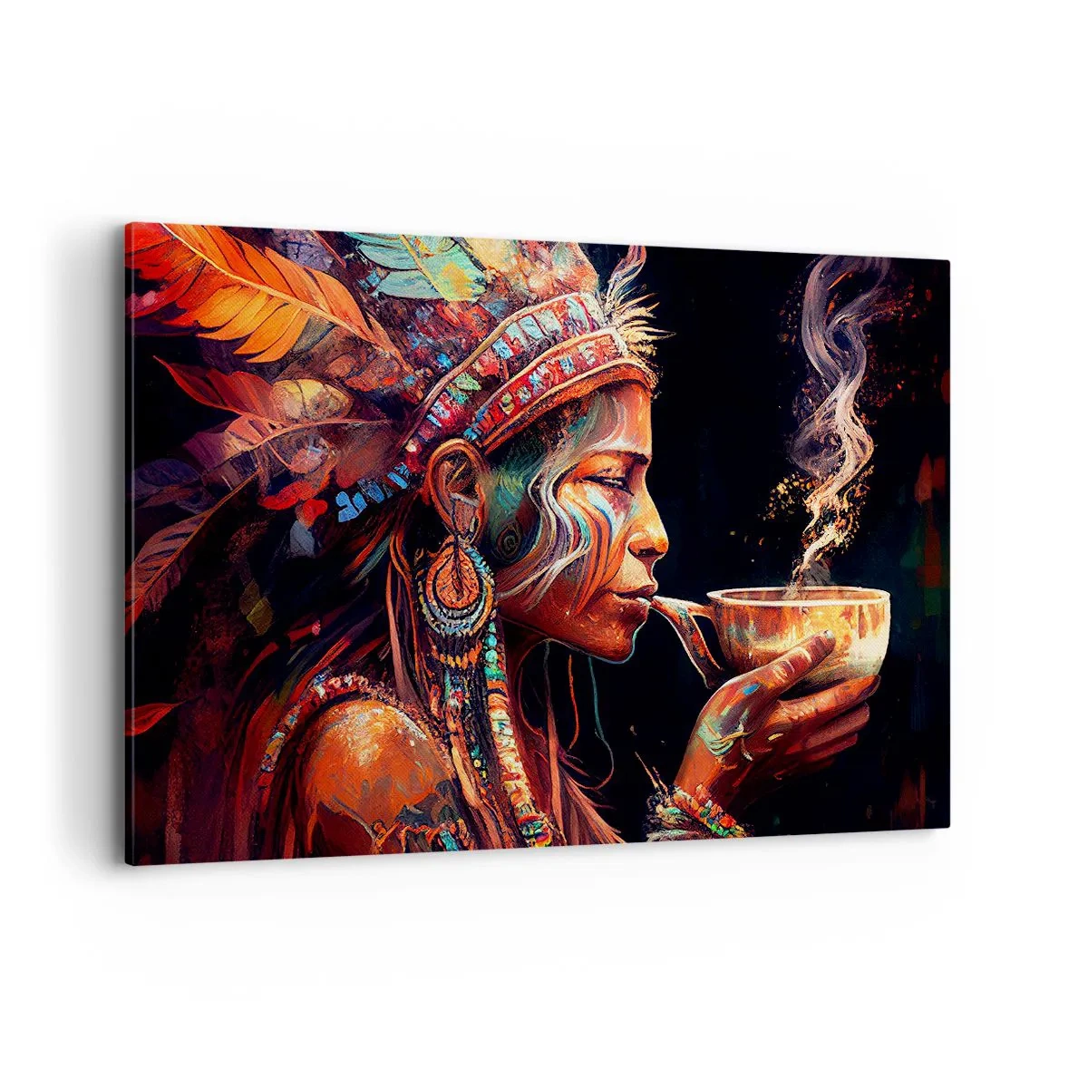 Schilderen op canvas - Magisch ritueel - 120x80 cm