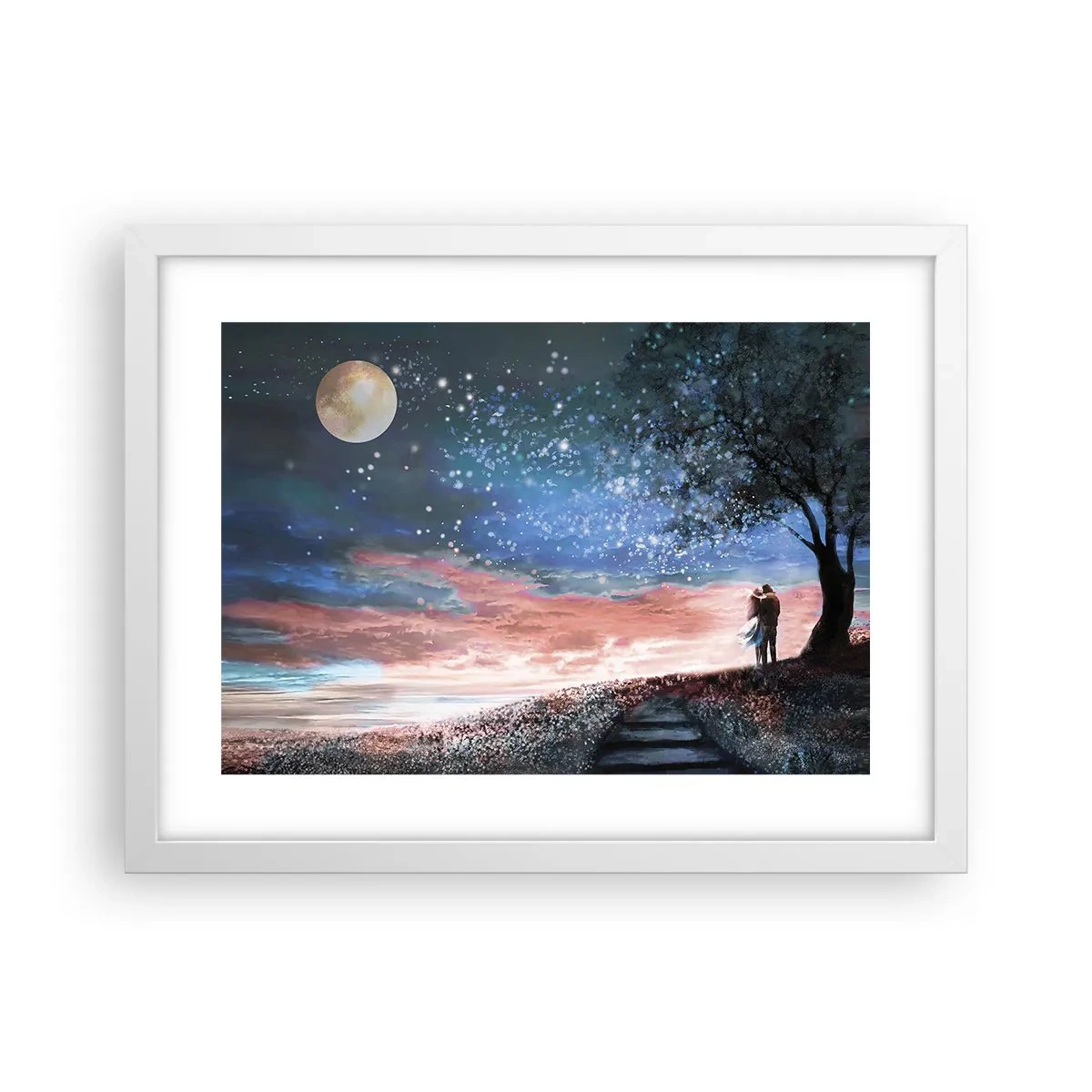 Poster in een witte lijst - Een sterrenspektakel - 40x30 cm