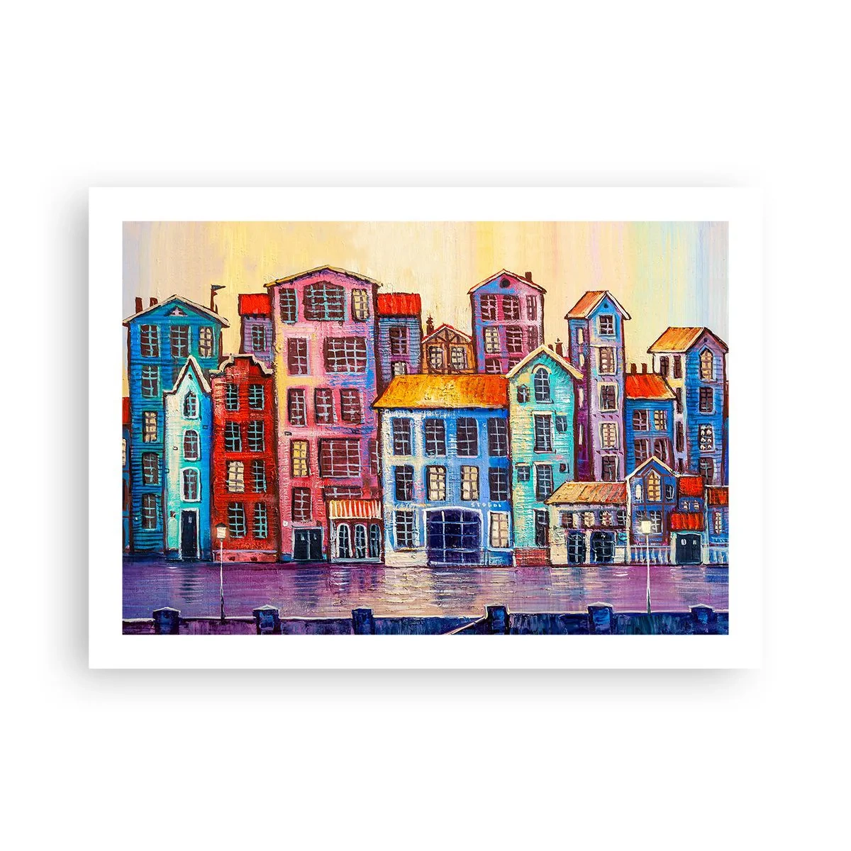 Poster - Een stad als uit een sprookje - 70x50 cm