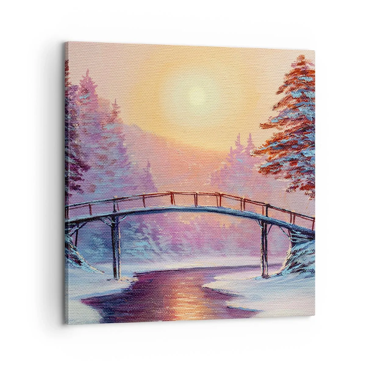 Schilderen op canvas - Vier seizoenen - winter - 60x60 cm