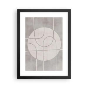Poster in een zwarte lijst - Rond en rechtdoor - 30x40 cm