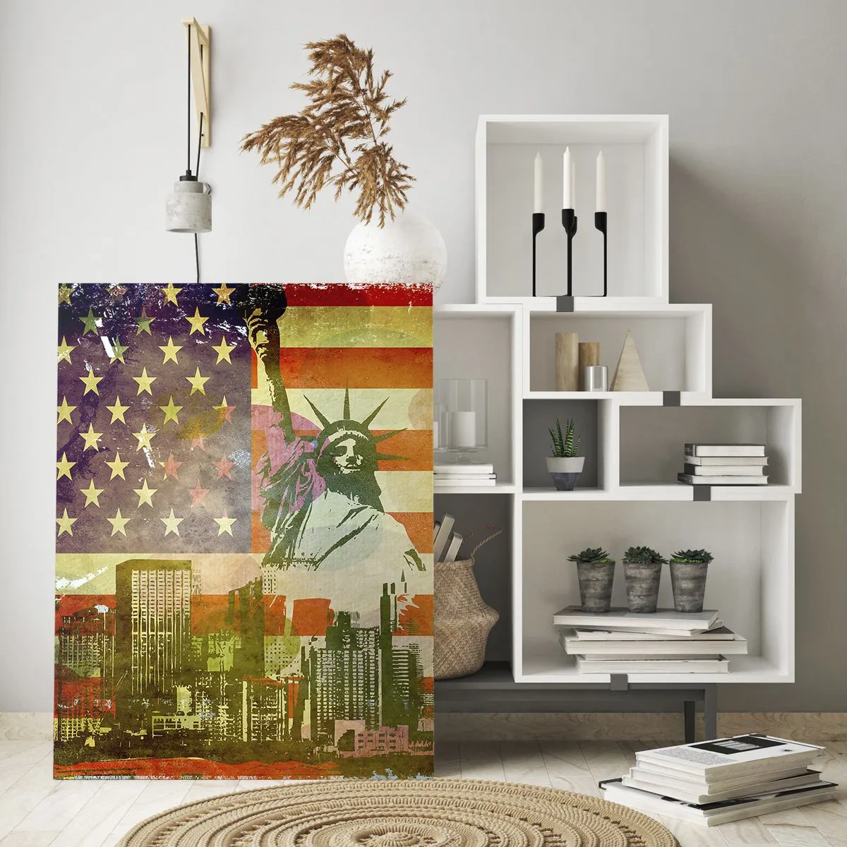 Schilderen op glas - Viva America! - 50x70 cm