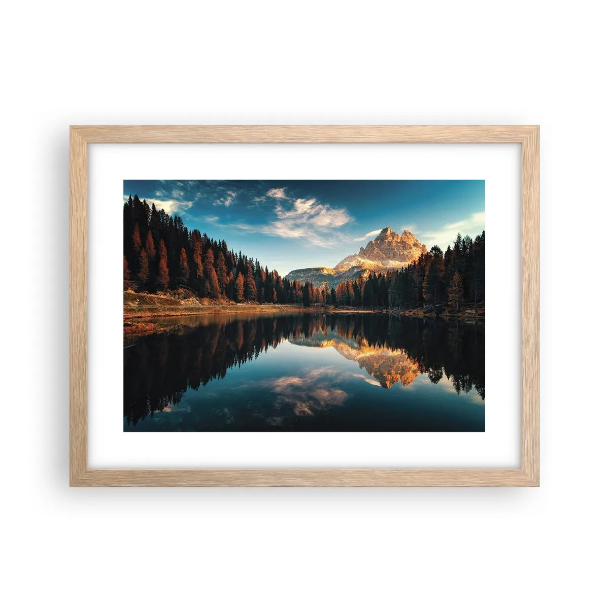 Een poster in een licht eiken lijst - Dubbel landschap - 40x30 cm