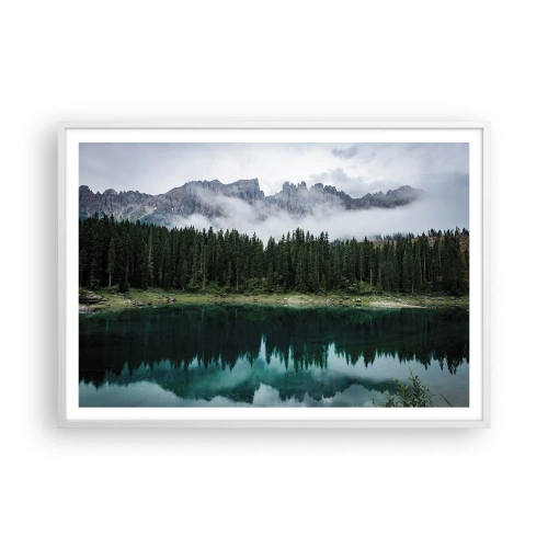 Poster in een witte lijst - Stil, stil, laten we het drinkwater niet wakker maken... - 100x70 cm