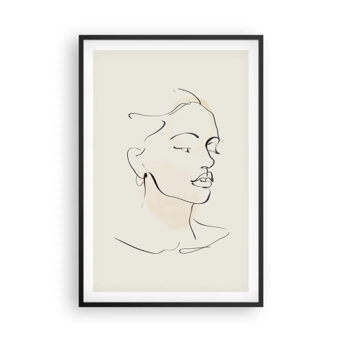 Poster in een zwarte lijst - Een bepaalde lijn - 61x91 cm