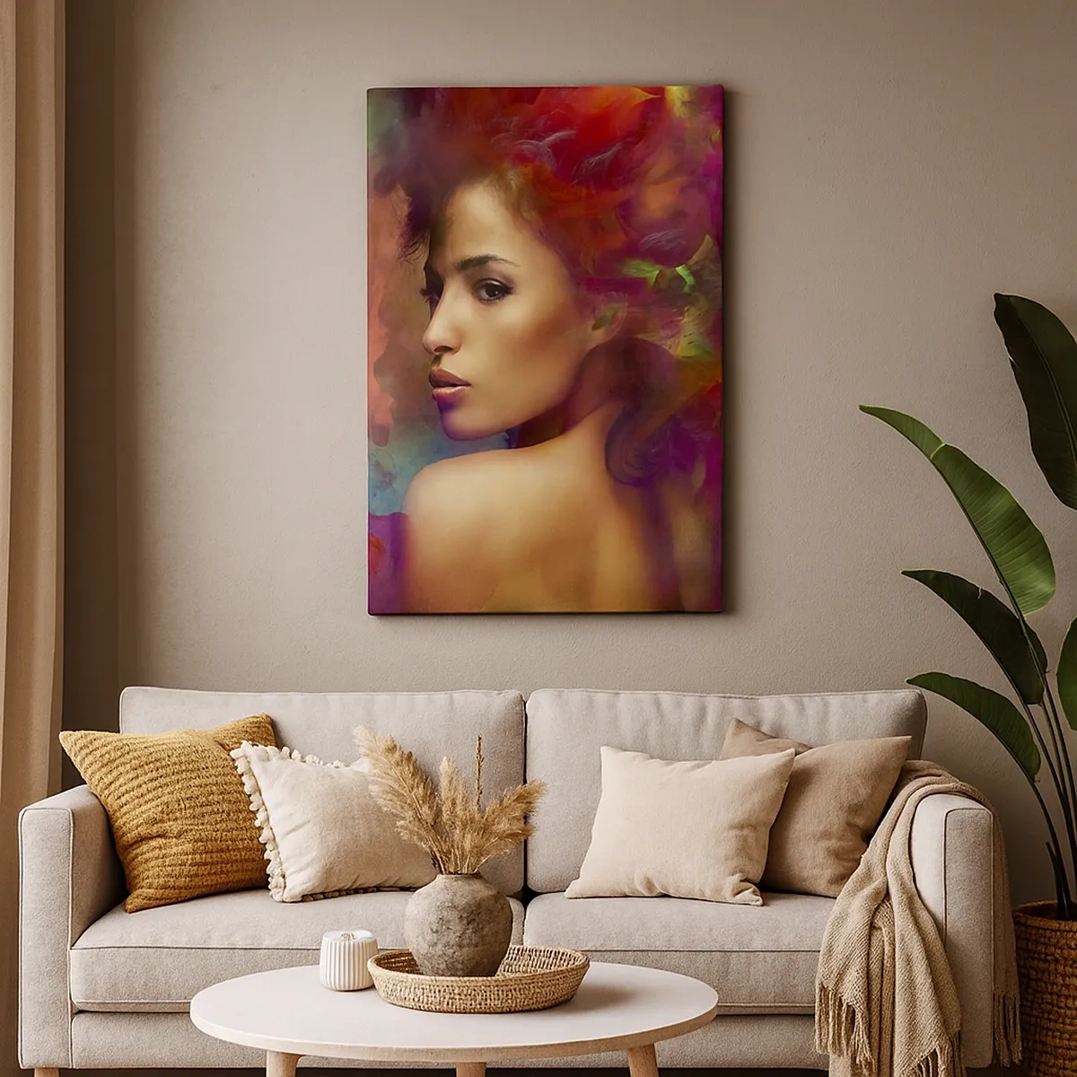 Schilderen op canvas - Mooier dan een regenboog, zo delicaat als een mist - 50x70 cm