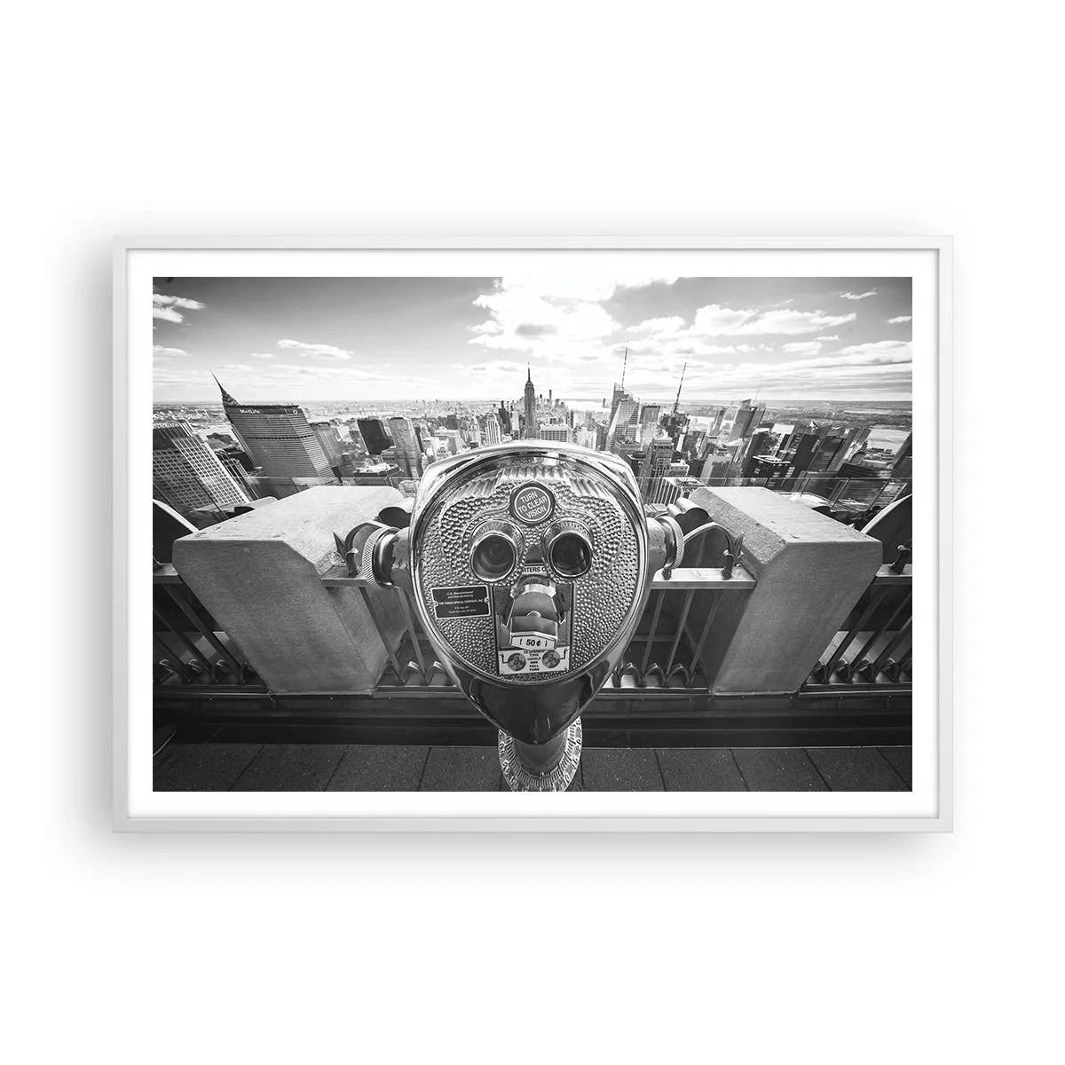 Poster in een witte lijst - Stad boven de steden - 100x70 cm