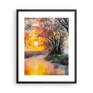 Poster in een zwarte lijst - Herfst vibes - 40x50 cm