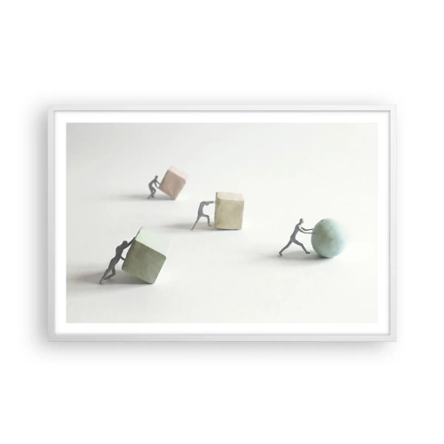 Poster in een witte lijst - Puur leven - 91x61 cm