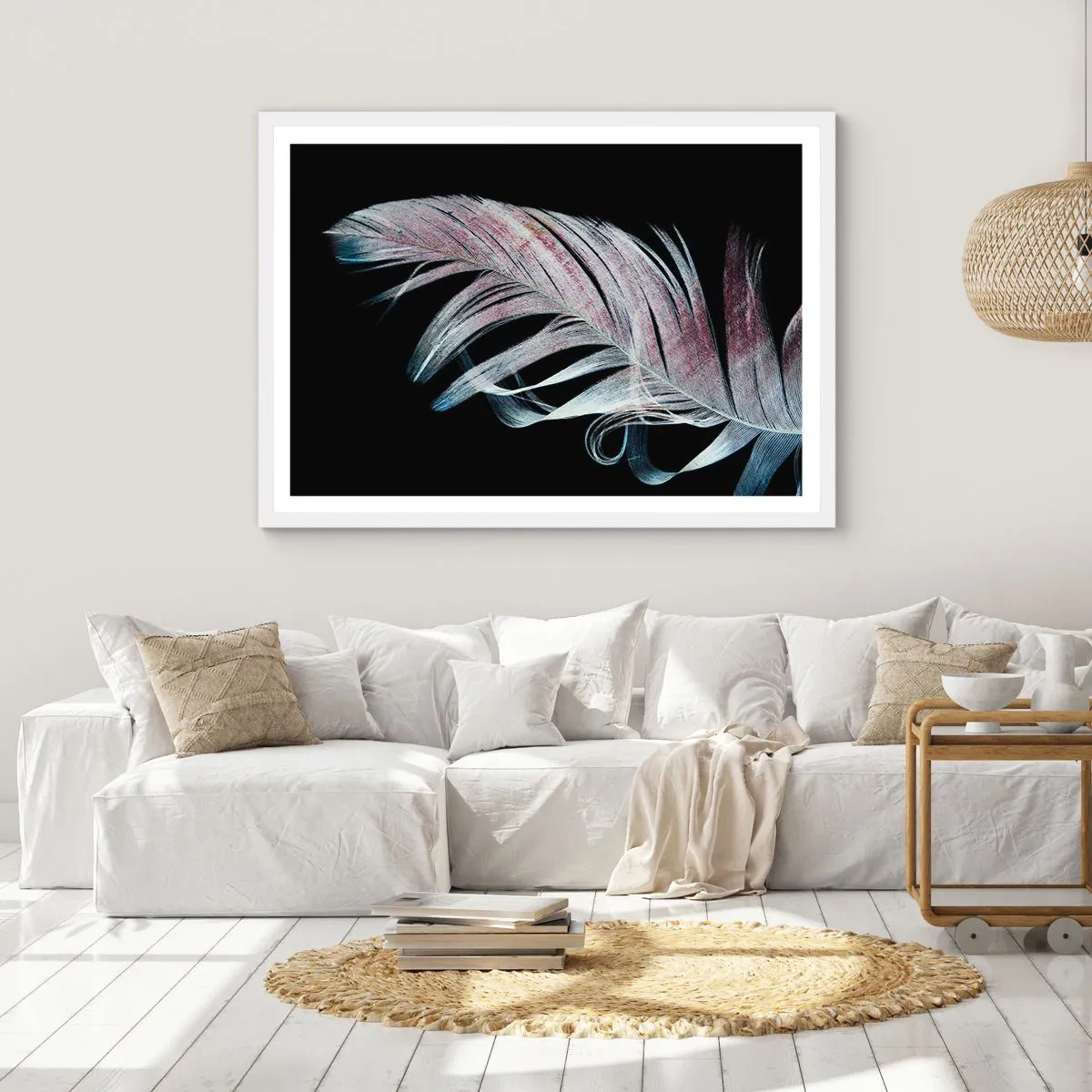 Poster in een witte lijst - Denk aan aanraking - 70x50 cm