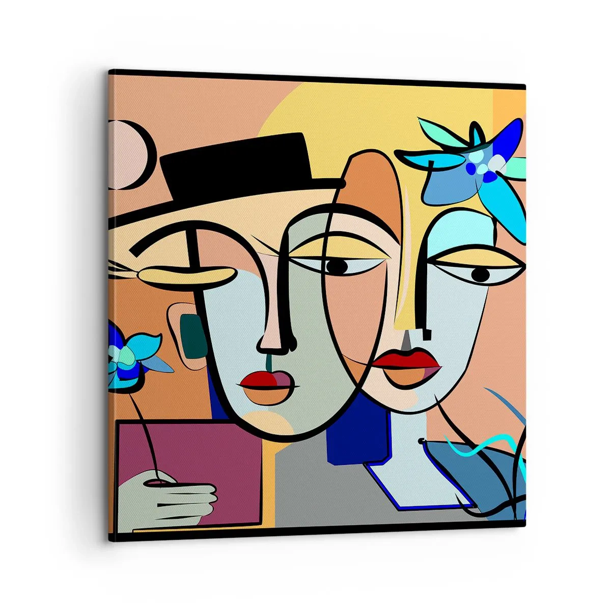 Schilderen op canvas - Picasso's randez-vous - 60x60 cm