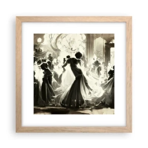 Een poster in een licht eiken lijst - De grote maskerade - 30x30 cm