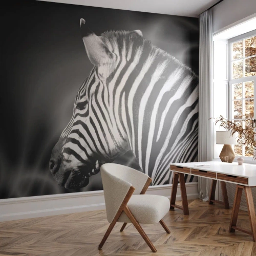 Zelfklevend Fotobehang Deluxe Sticker - Wit is wit en zwart is zwart - Ribben, Zwart en wit, Dieren - 250x175 cm