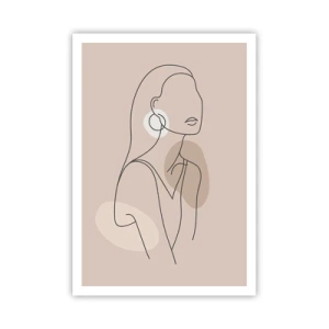 Poster - meisjesachtig icoon - 70x100 cm