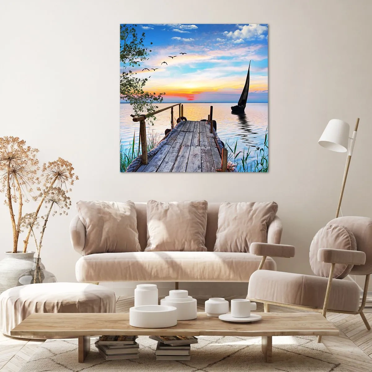 Schilderen op canvas - Goedeavond - 30x30 cm