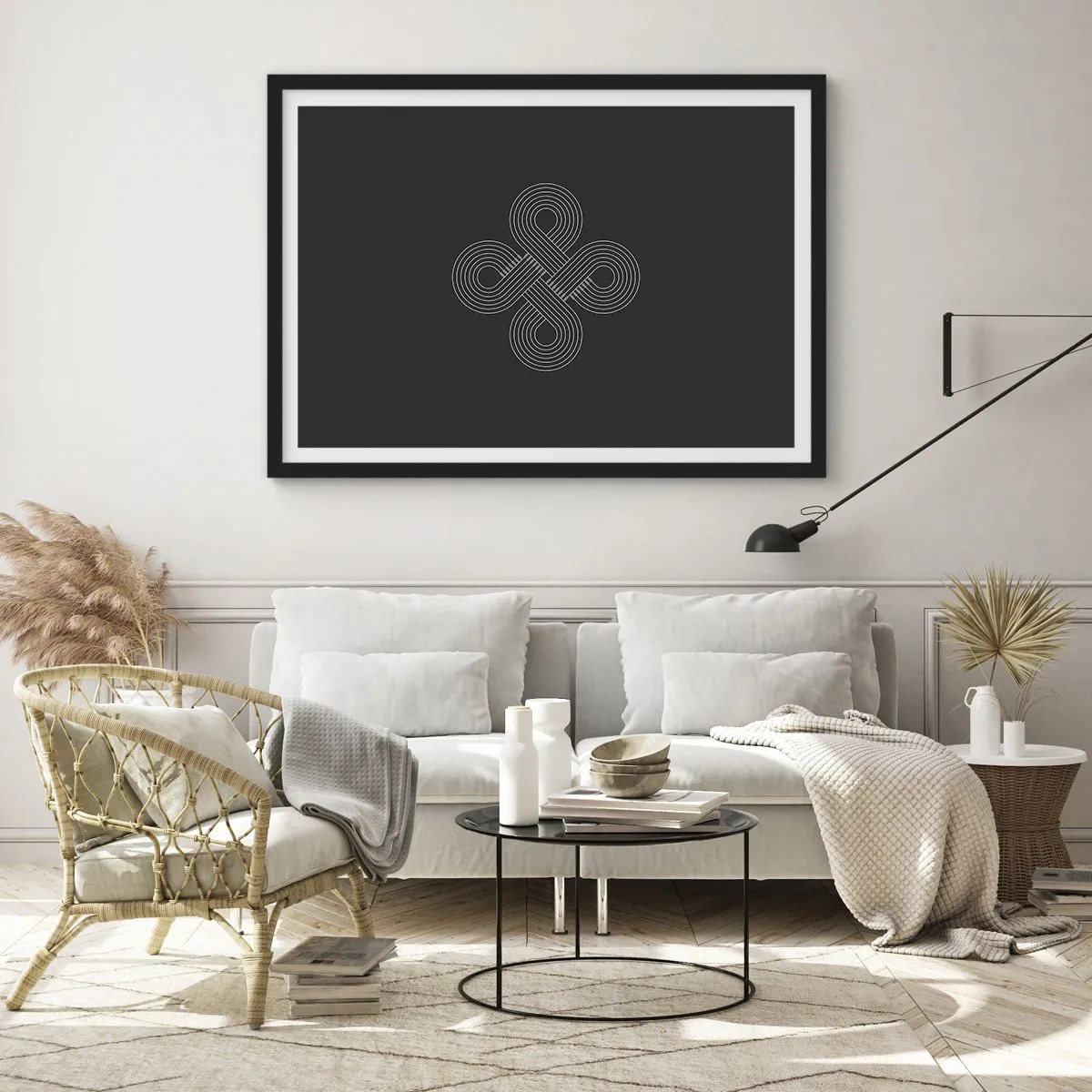 Poster in een zwarte lijst - In de Keltische geest - 40x30 cm
