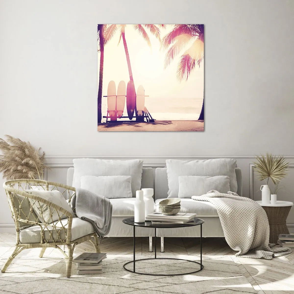 Schilderen op glas - Het wordt een geweldige dag - 70x70 cm