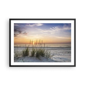 Poster in een zwarte lijst - Kijk, denk, voel - 70x50 cm