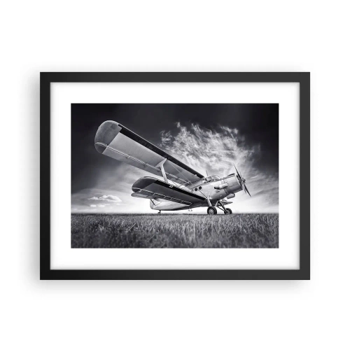 Poster in een zwarte lijst - De gevleugelde zwerver - 40x30 cm