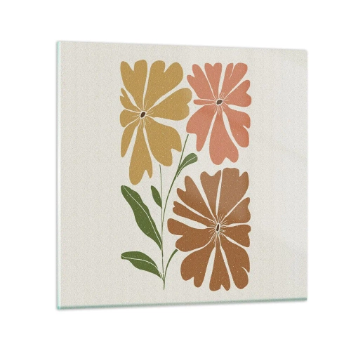 Schilderen op glas - Natuur en geometrie - 40x40 cm