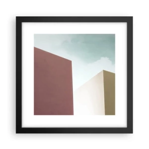 Poster in een zwarte lijst - De geometrie van een zonnige zomer - 30x30 cm