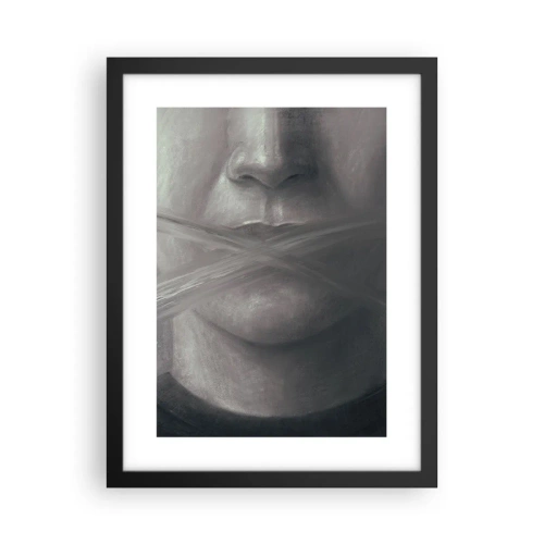 Poster in een zwarte lijst - Zonder een woord - 30x40 cm