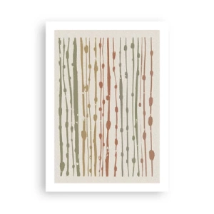 Poster - Muzieknotatie van kleuren - 50x70 cm