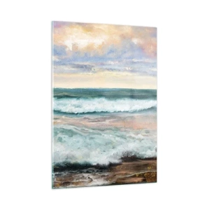 Schilderen op glas - Hier maak je je ziel glad - 50x70 cm