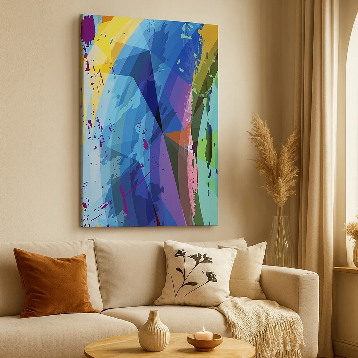 Schilderen op canvas - Kleurrijke duizeligheid - 50x70 cm