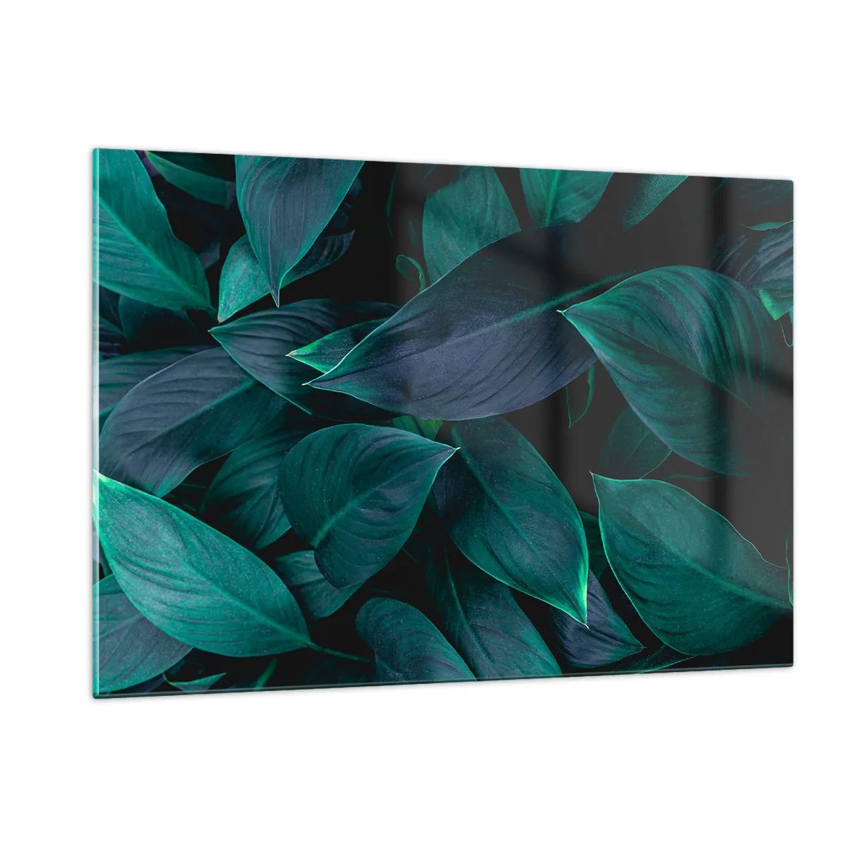 Schilderen op glas - Groen op zichzelf - 120x80 cm