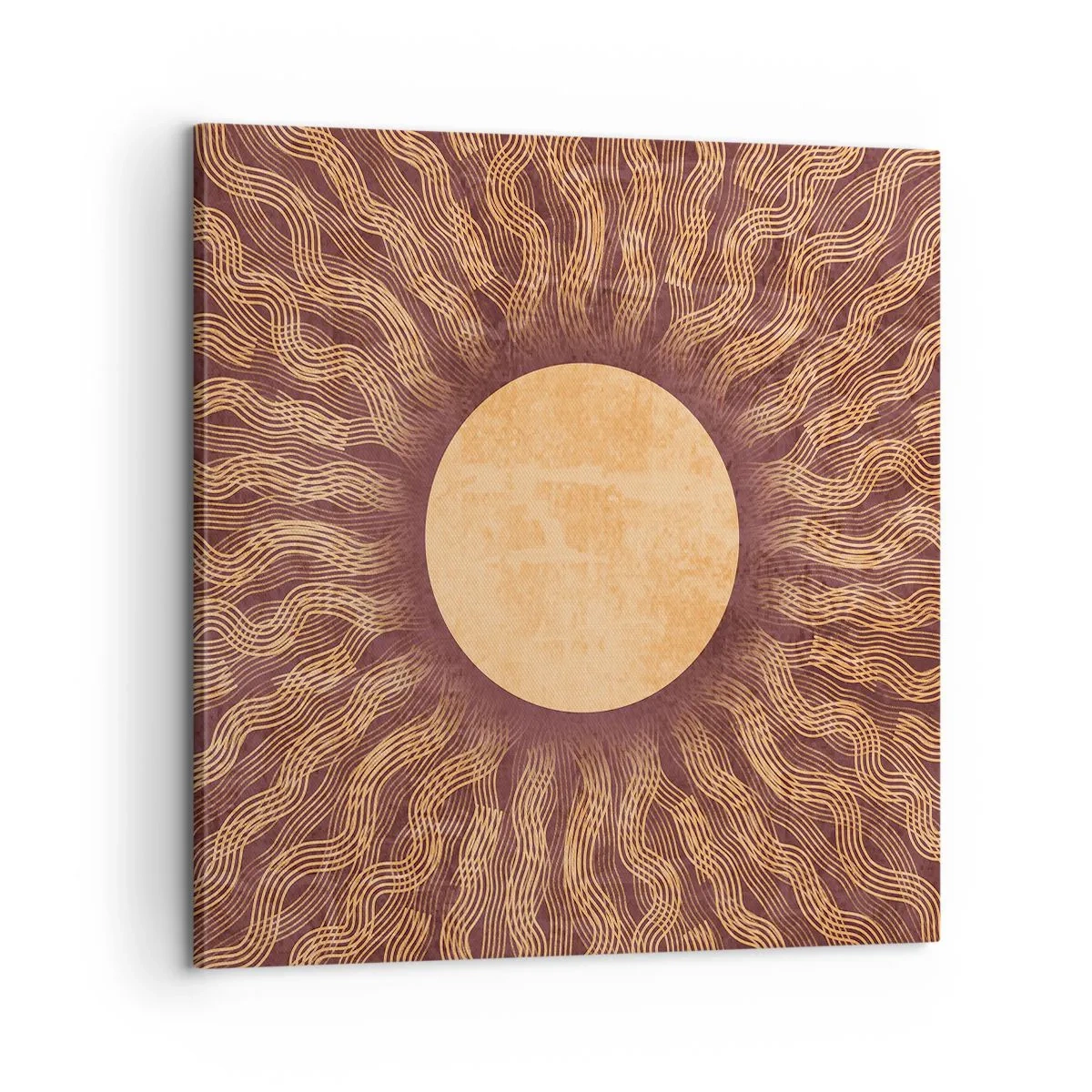 Schilderen op canvas - Zon icoon - 60x60 cm