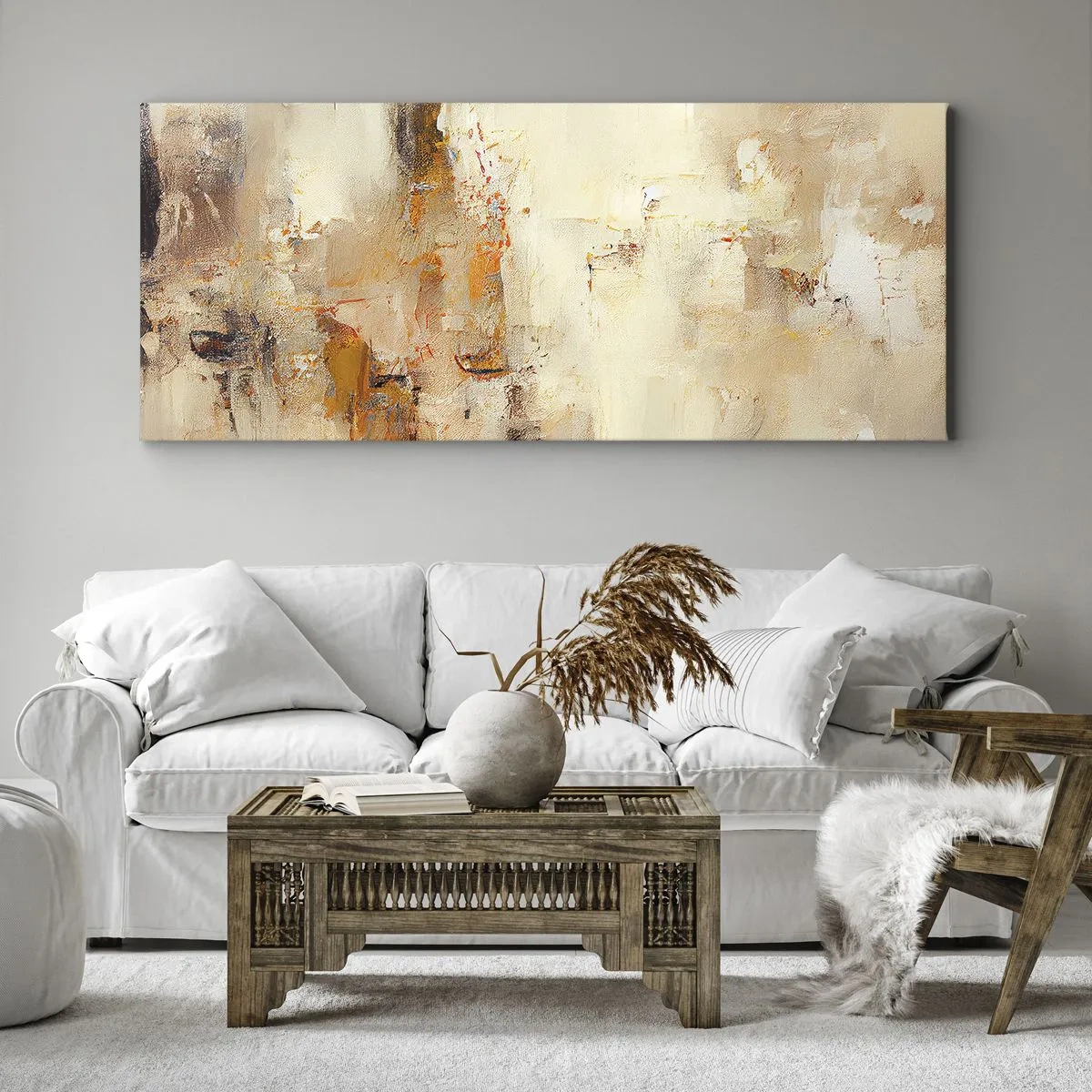 Schilderen op canvas - Ziel van Amber - 120x50 cm