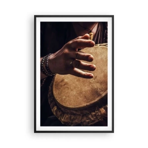 Poster in een zwarte lijst - Op het ritme van het hart - 61x91 cm