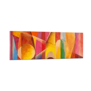 Schilderen op glas - Kathedraal van de zon - 90x30 cm