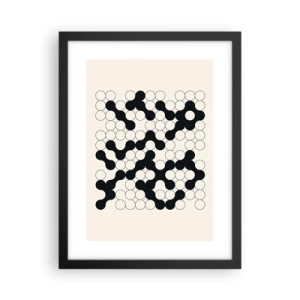 Poster in een zwarte lijst - Chinees spel – variatie - 30x40 cm