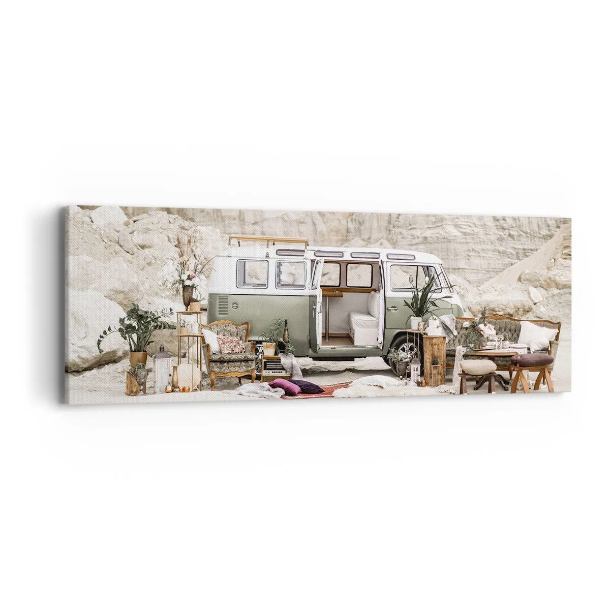 Schilderen op canvas - Er is de tijd om aan de reis te beginnen - 90x30 cm