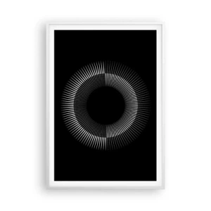 Poster in een witte lijst - Zwarte zon - 70x100 cm