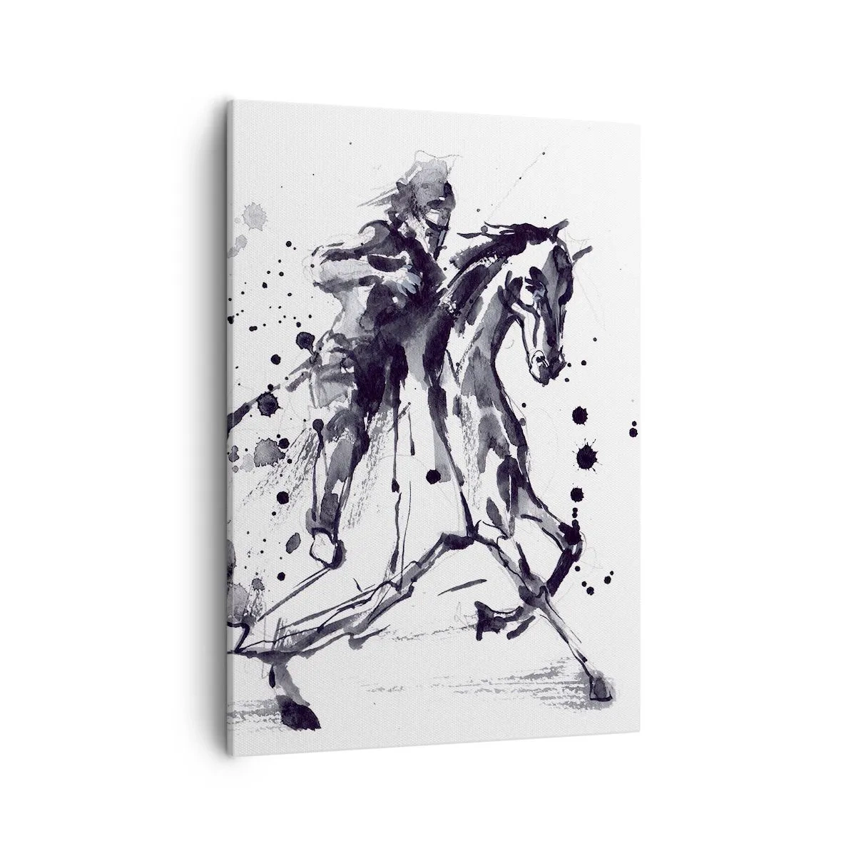 Schilderen op canvas - Zwarte ridder - 50x70 cm