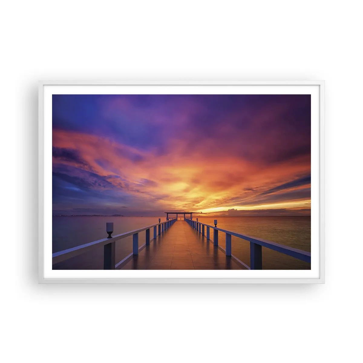 Poster in een witte lijst - Zonder einde - 100x70 cm