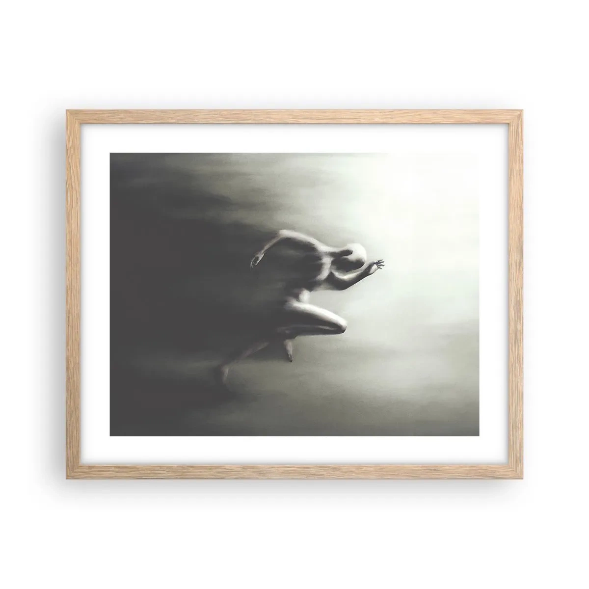 Een poster in een licht eiken lijst - Niet te stopen - 50x40 cm