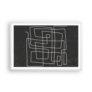 Poster in een witte lijst - Niet zo eenvoudig - 91x61 cm